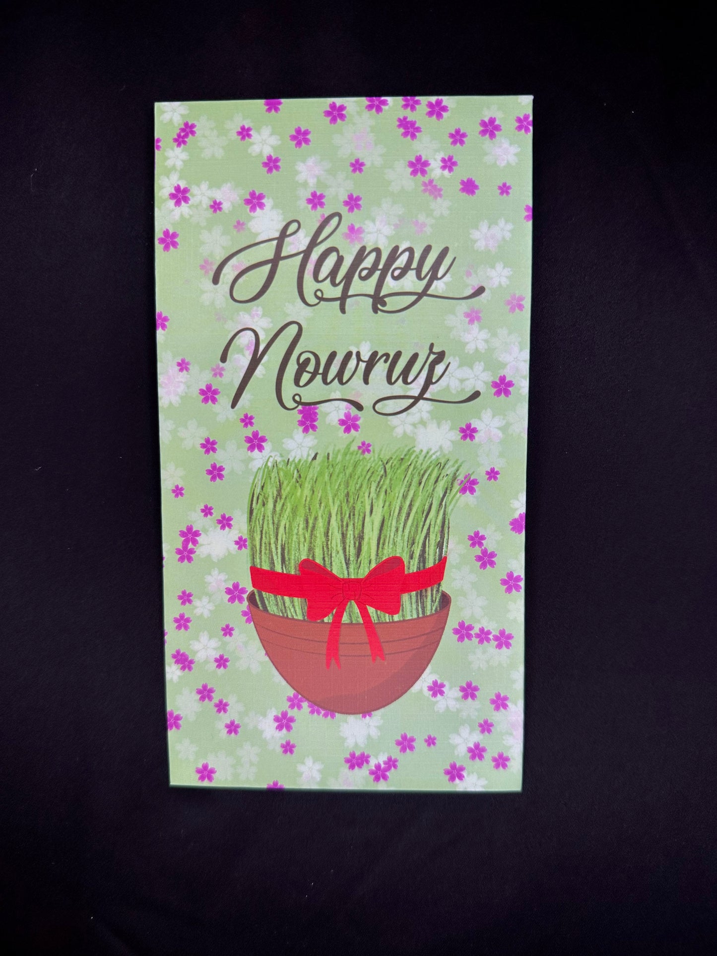 Nowruz Eidi envelope - Green sprouts