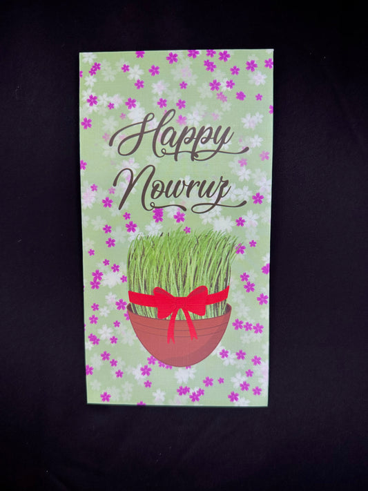 Nowruz Eidi envelope - Green sprouts